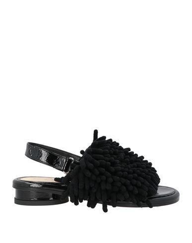 AGL ATTILIO GIUSTI LEOMBRUNI Agl Woman Sandals Black Size 8 Leather, Textile Fibers Product Image