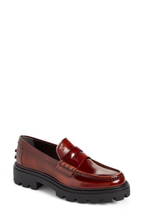 Calfskin Lug-Sole Penny Loafers Product Image
