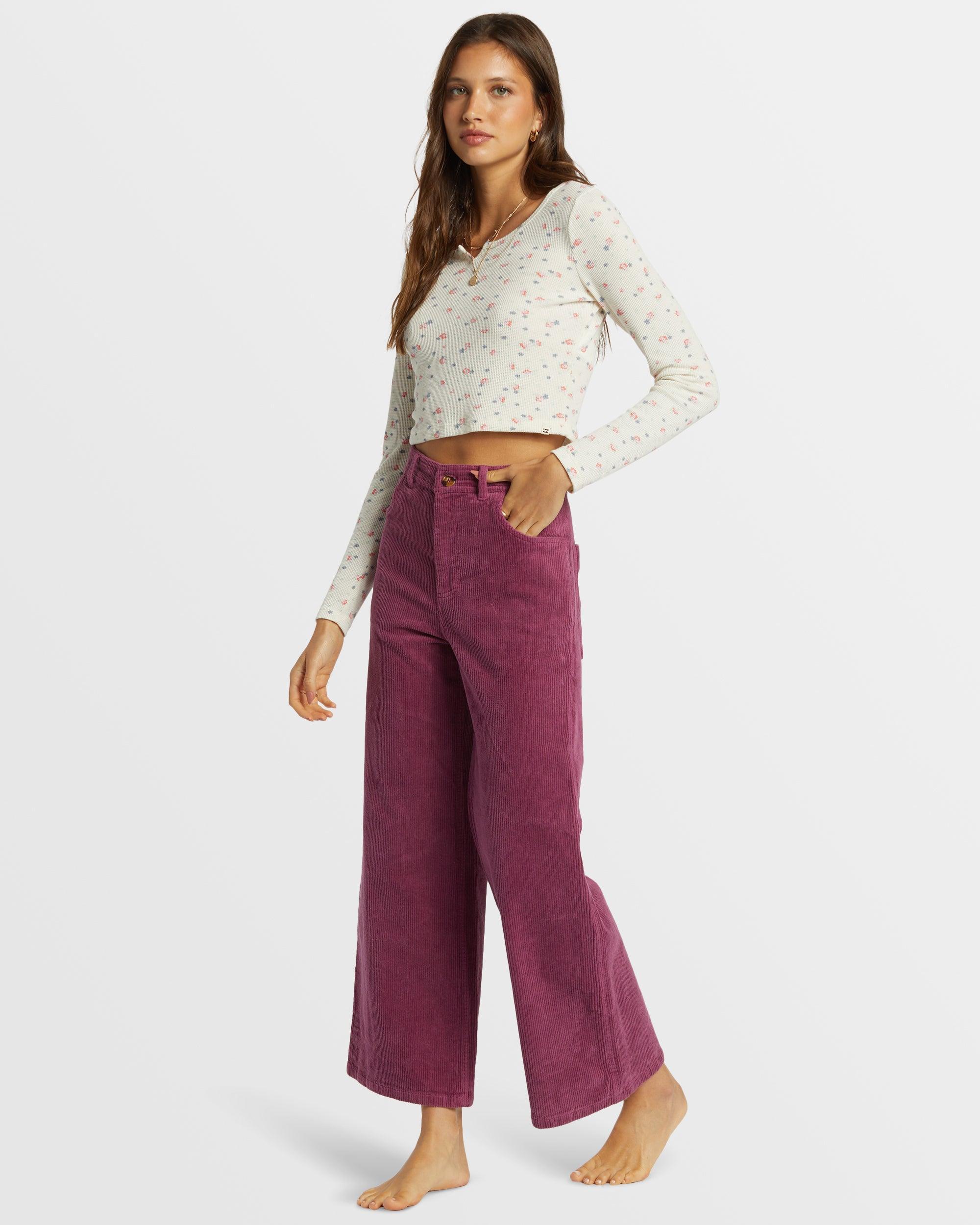 Be Free Corduroy Pants - Blackberry Female Product Image