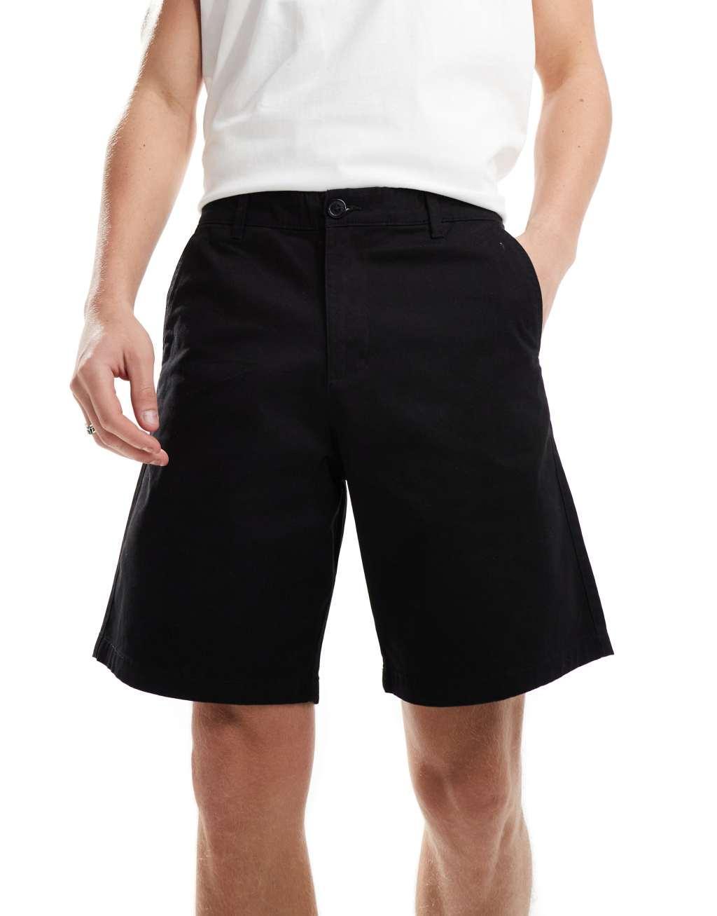 Selected Homme chino shorts in black Product Image