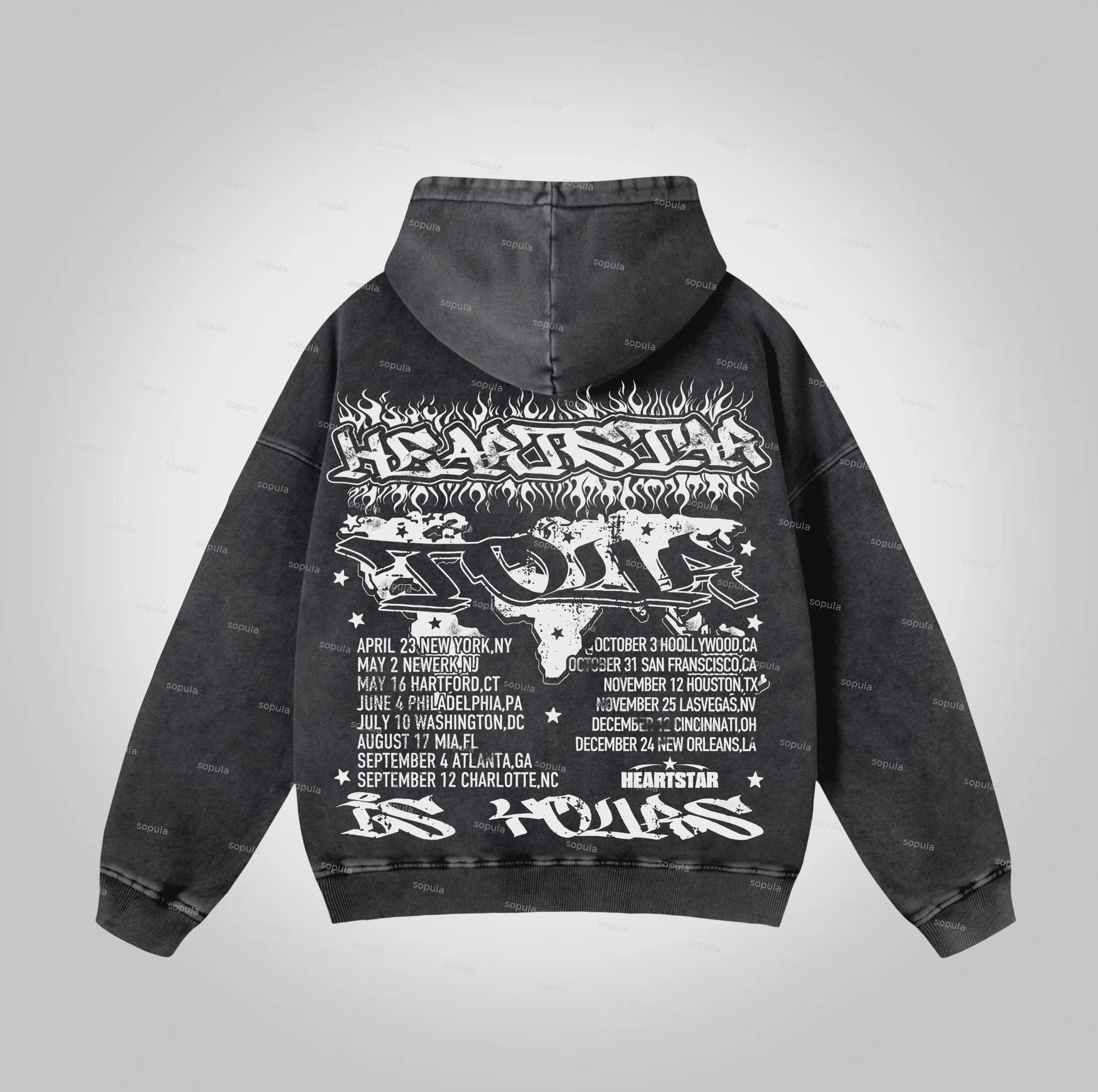 Vintage Madonna Graphic Acid Washed Oversized Hoodie Product Image