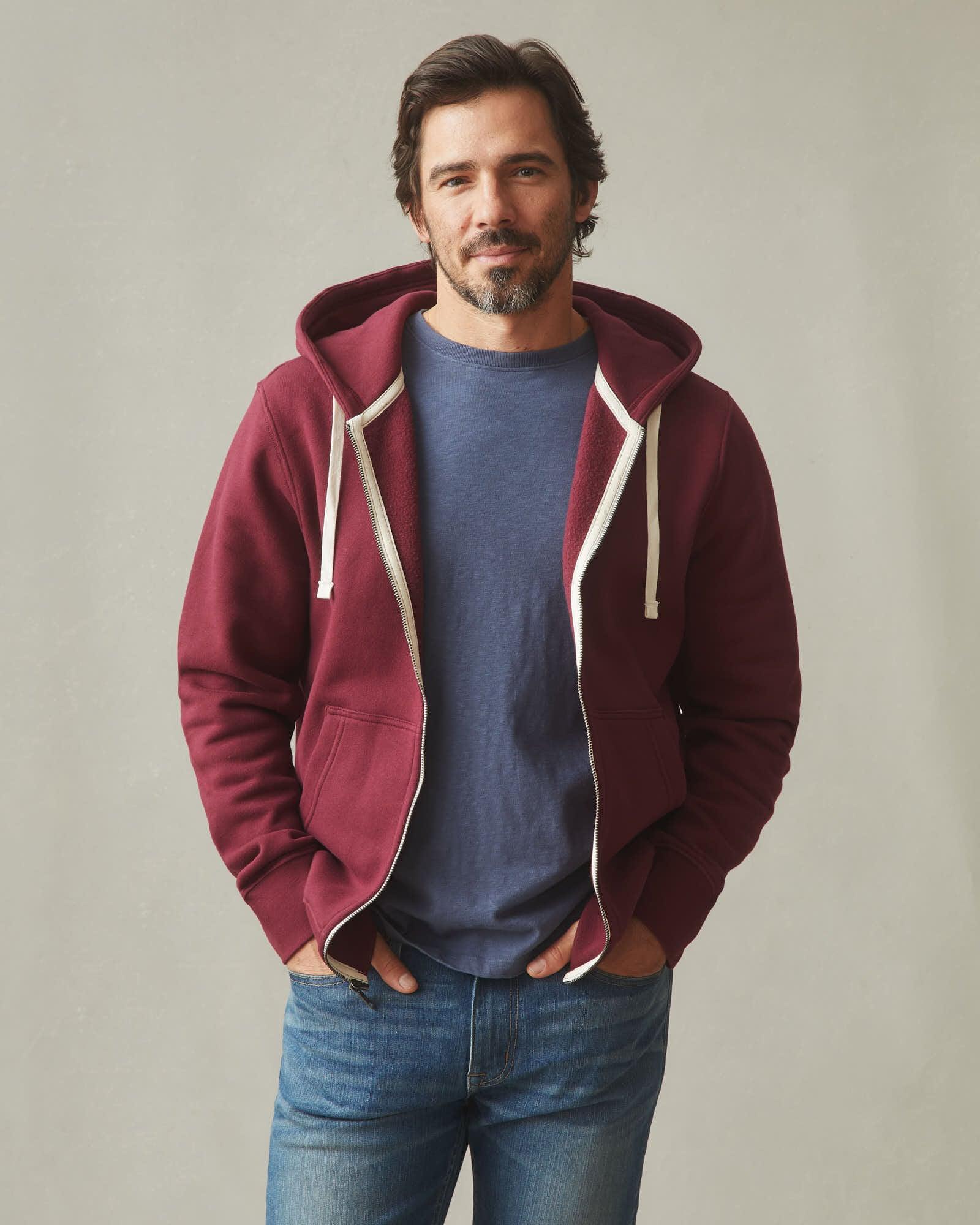Men's Midweight Full Zip - Zinfandel Product Image