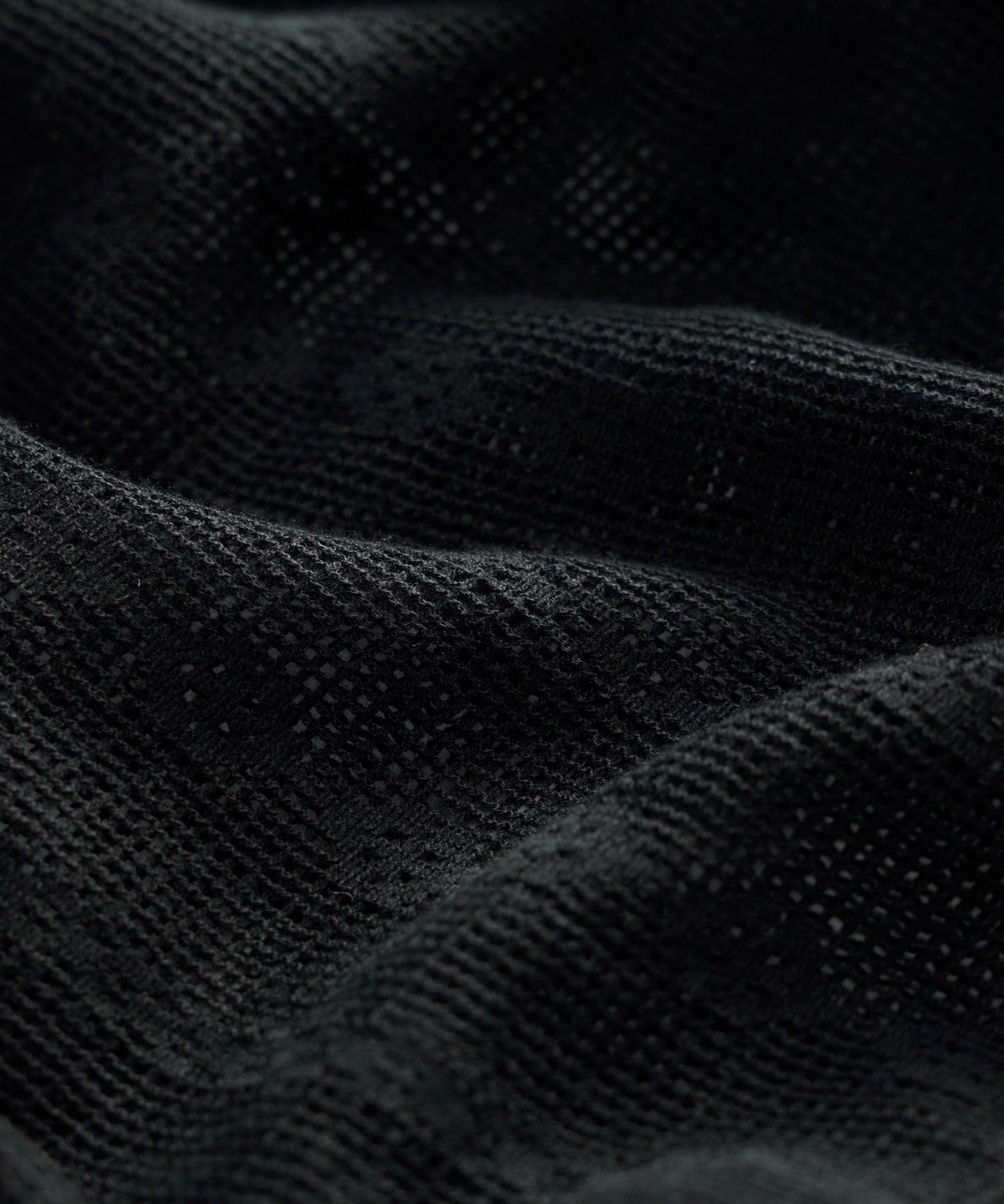 Short-Sleeve Lace Shirt in Black Product Image