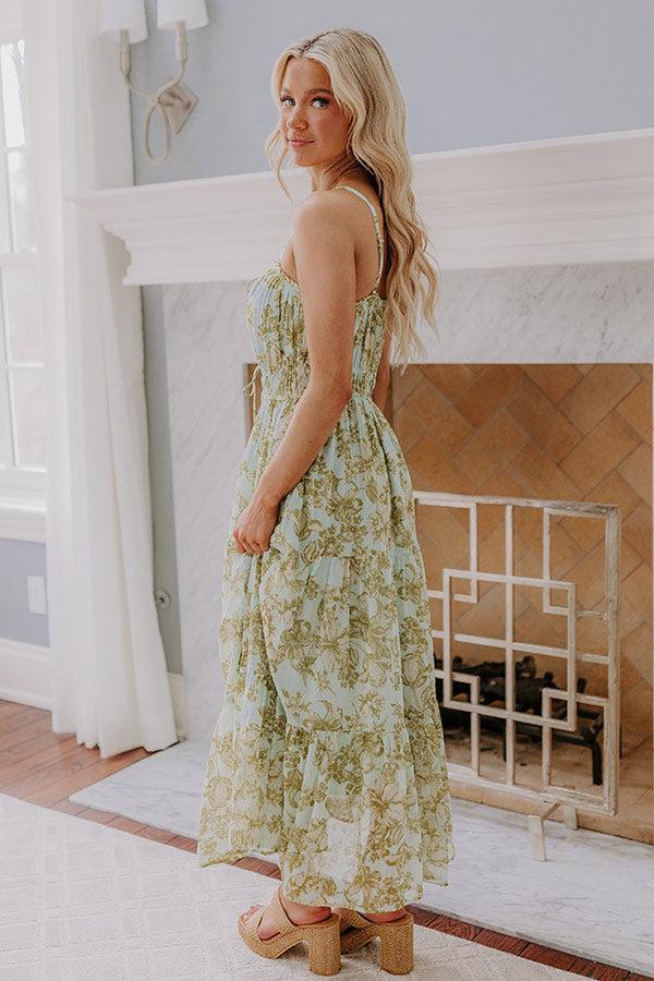 Simply Serene Floral Midi Dress Product Image