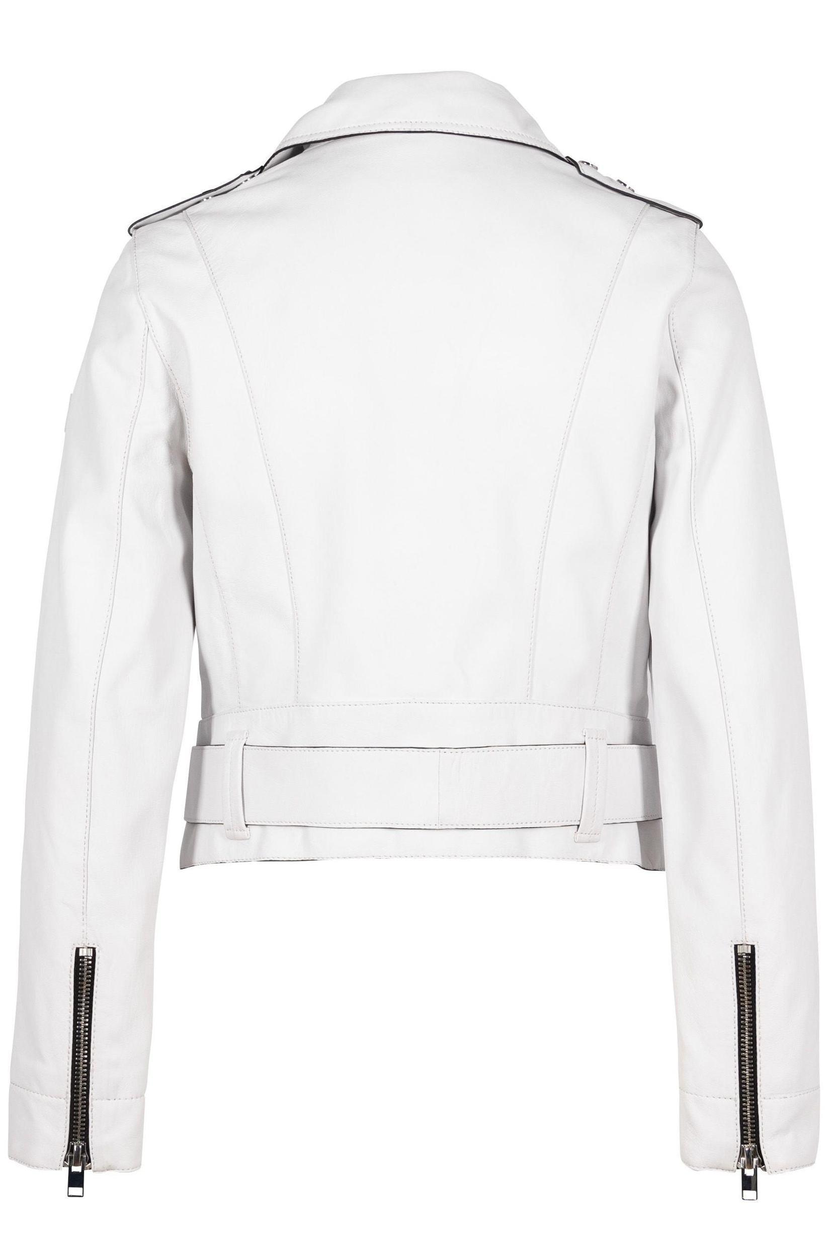 Celin White Leather Jacket Product Image