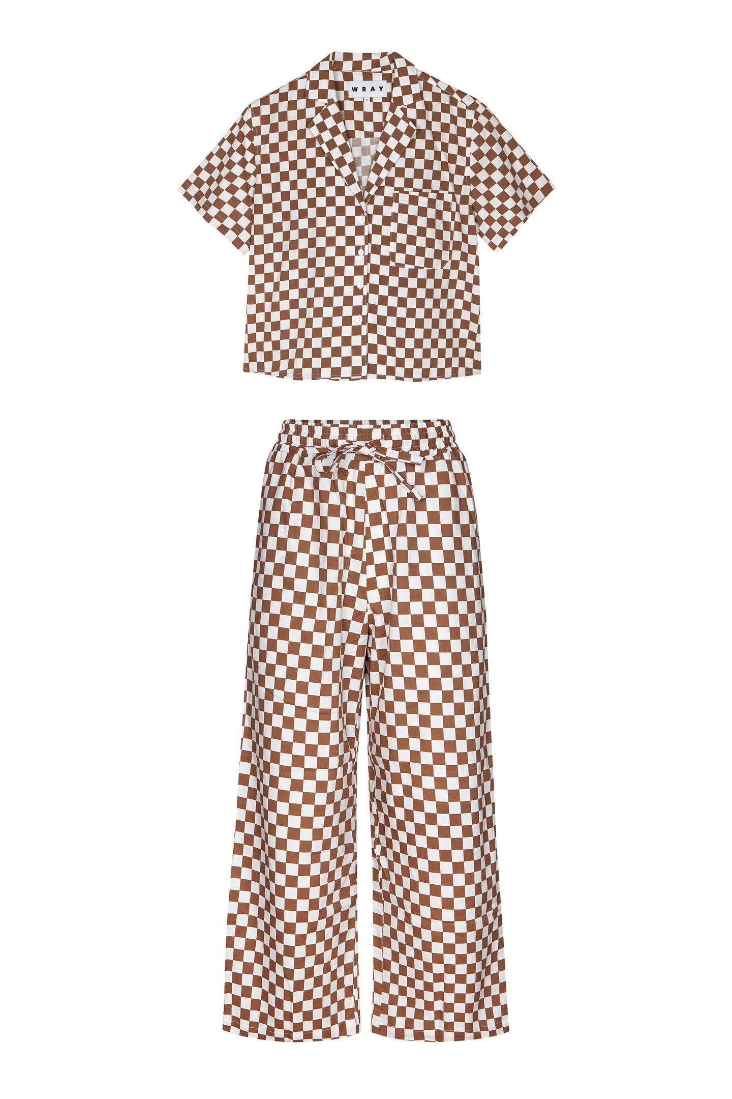 Lounge Pants - Toast Check Product Image