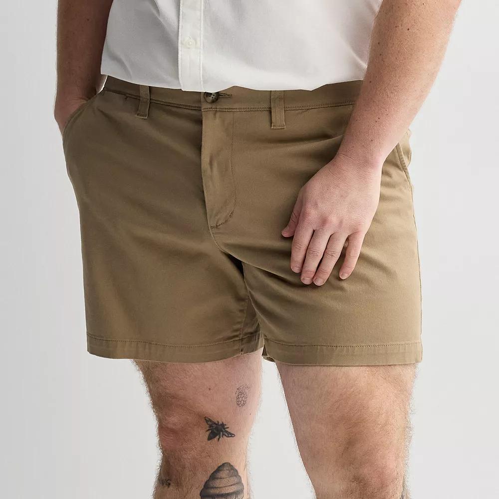 Big & Tall Sonoma Goods For Life® 7-Inch Flexwear Flat Front Shorts, Men's, Size: 54, Lead Gray Product Image