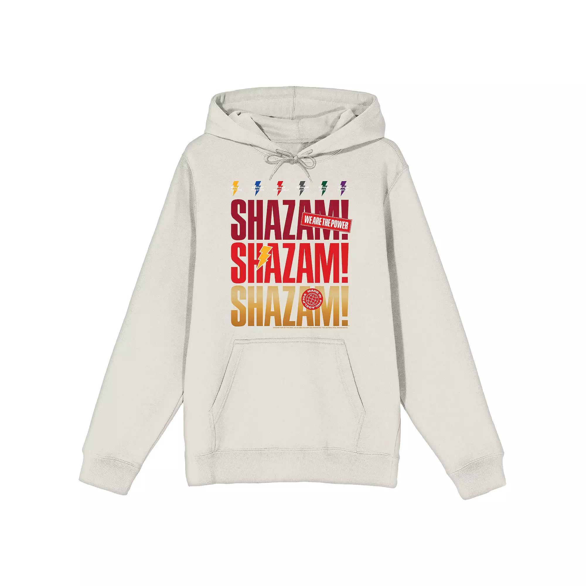 Men's DC Comics Shazam 2 Fury Of The Gods We Are The Power Graphic Hoodie, Size: Medium, Beige Product Image