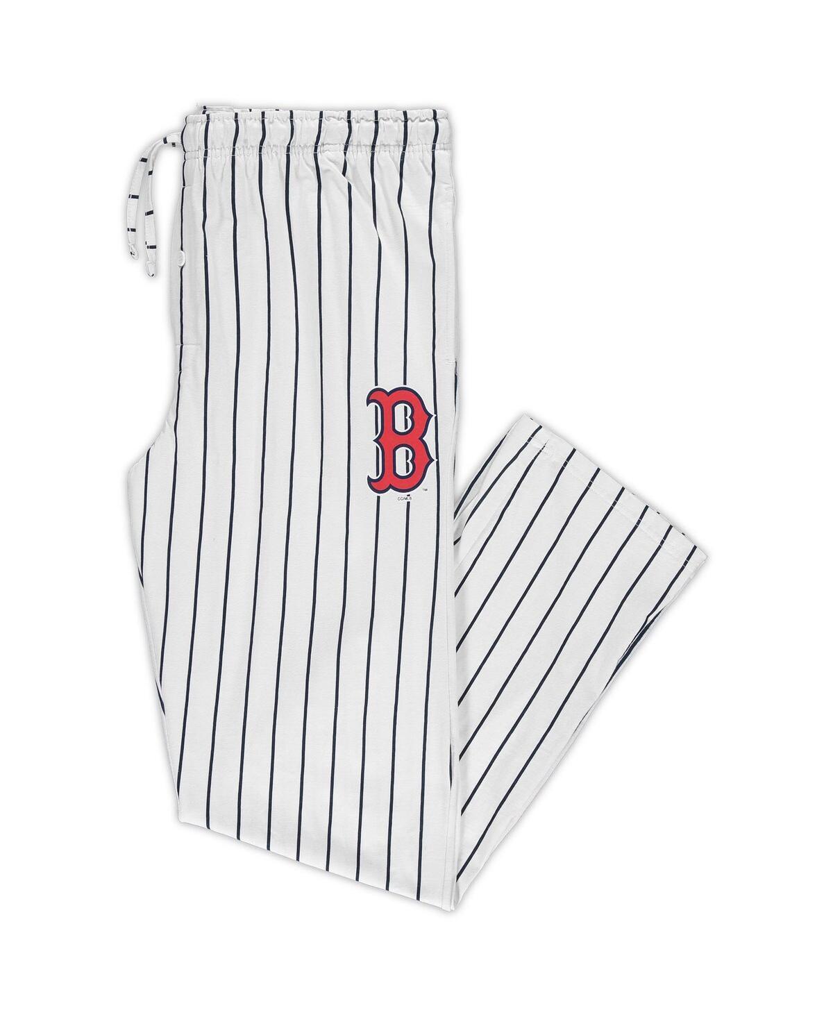 Men's Concepts Sport White/Navy Boston Red Sox Big & Tall Pinstripe Sleep Pants, Size: 2XB Product Image