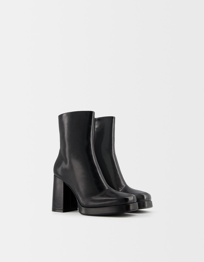Platform high-heel ankle boots Product Image