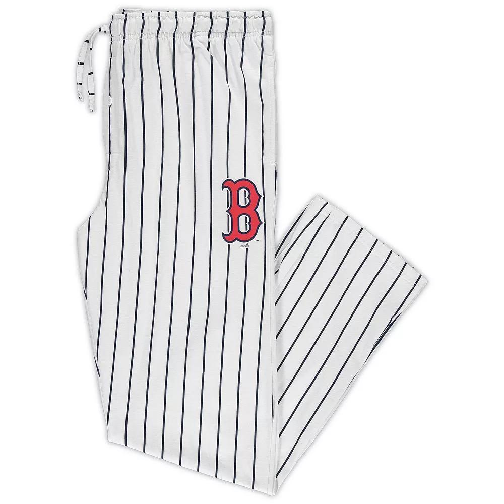 Men's Concepts Sport White/Navy Boston Red Sox Big & Tall Pinstripe Sleep Pants, Size: 2XB Product Image