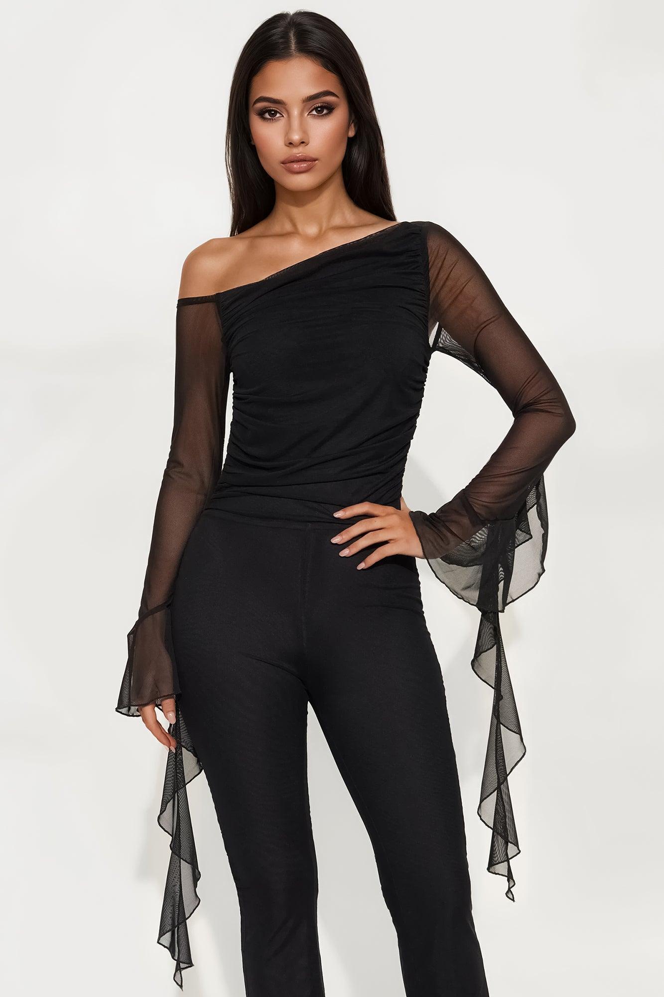 Born Hot Mesh Jumpsuit - Black Product Image