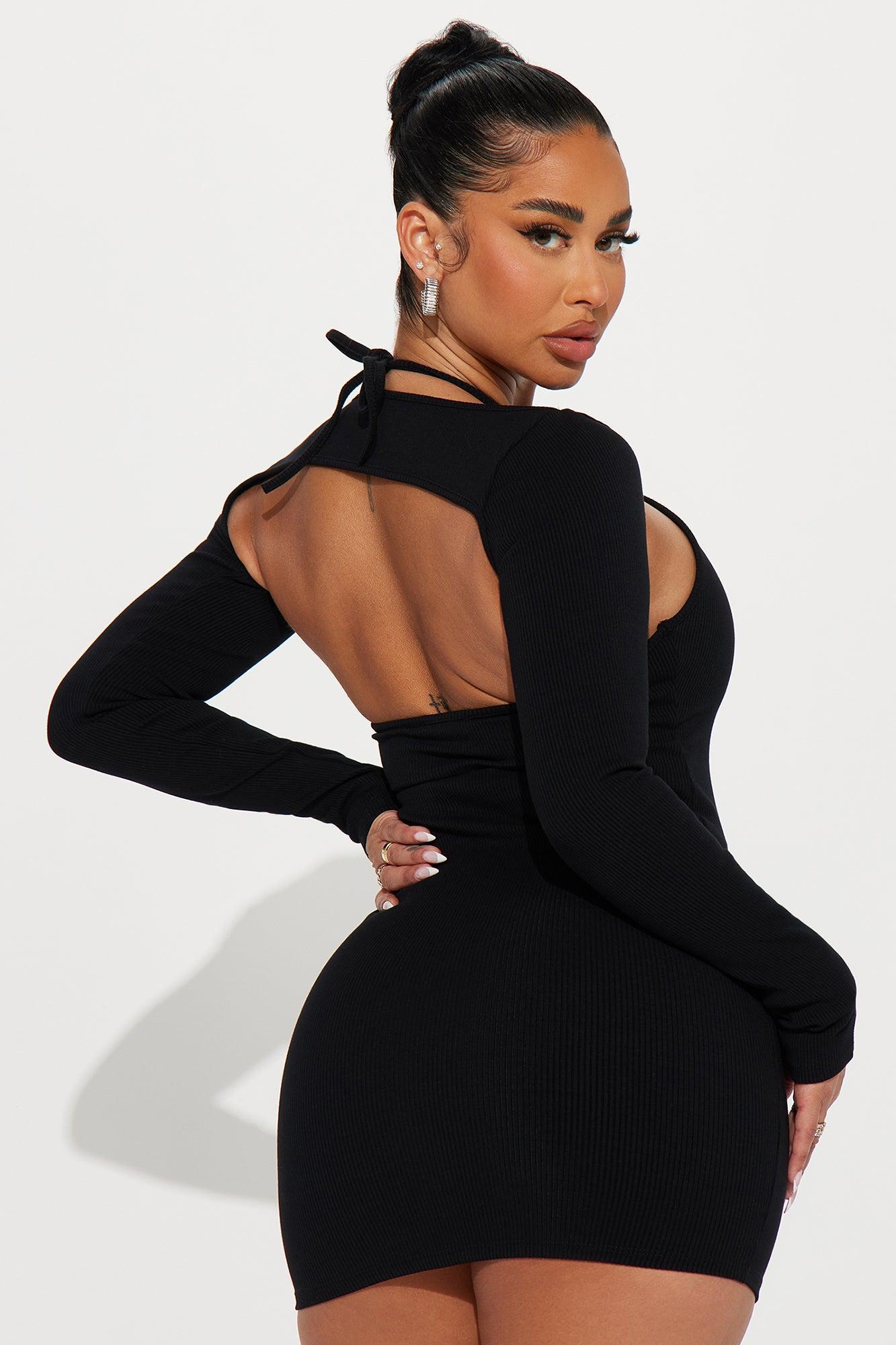 Karah Snatched Mini Dress - Black Product Image
