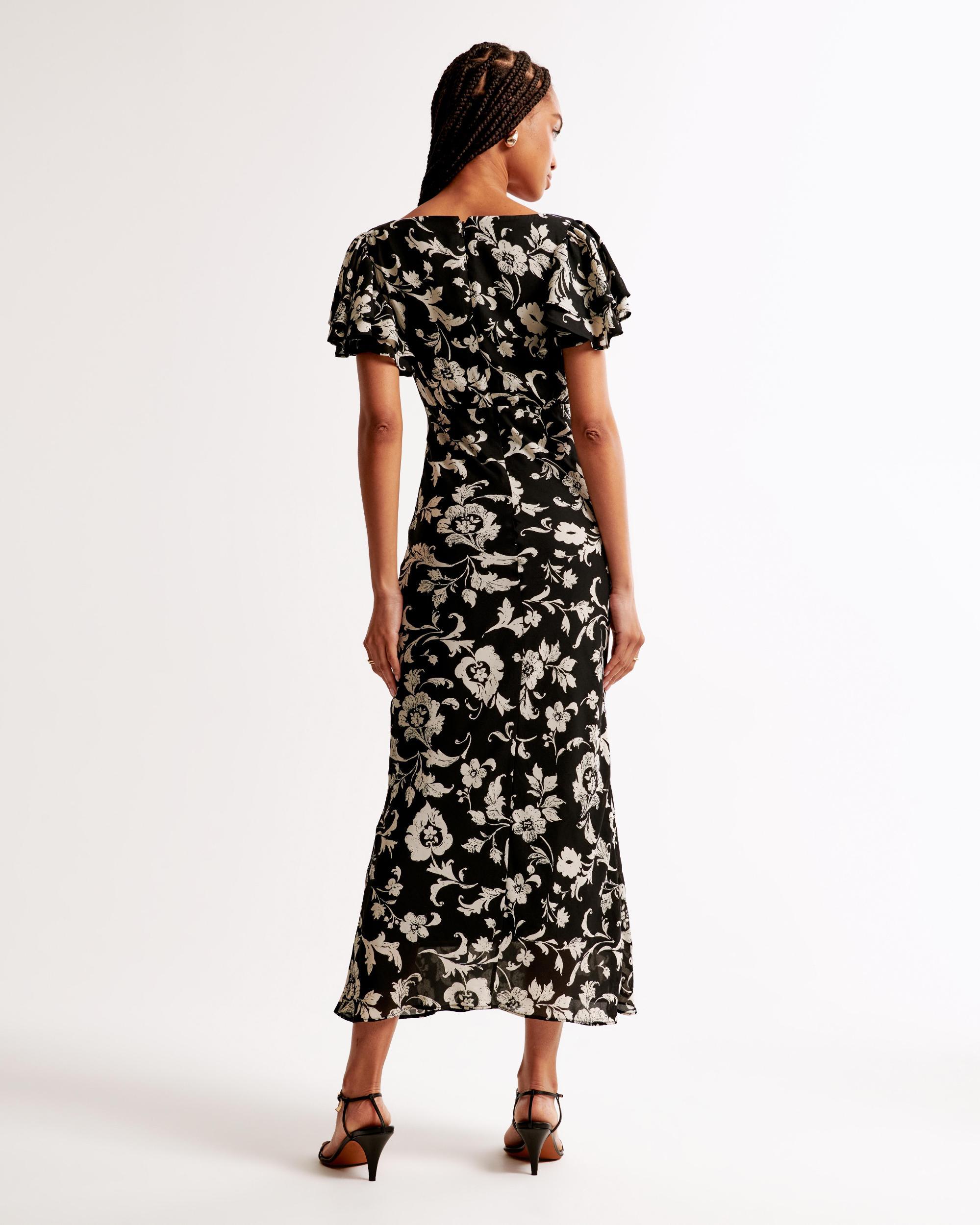 Ruffle Sleeve Maxi Dress Product Image