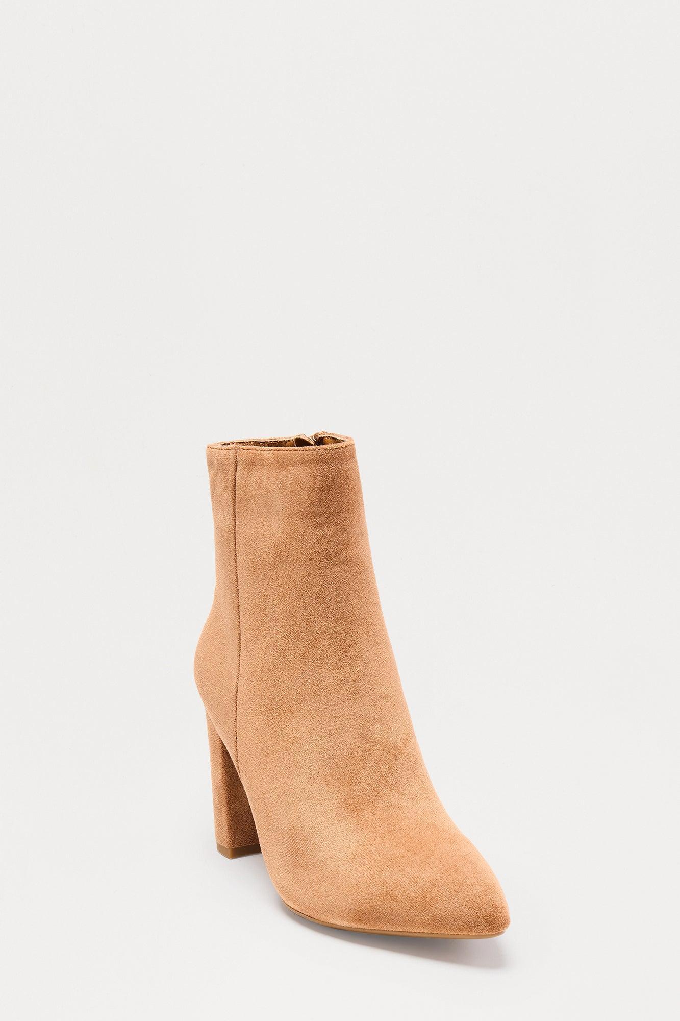 Park Faux Suede Booties - Camel Product Image