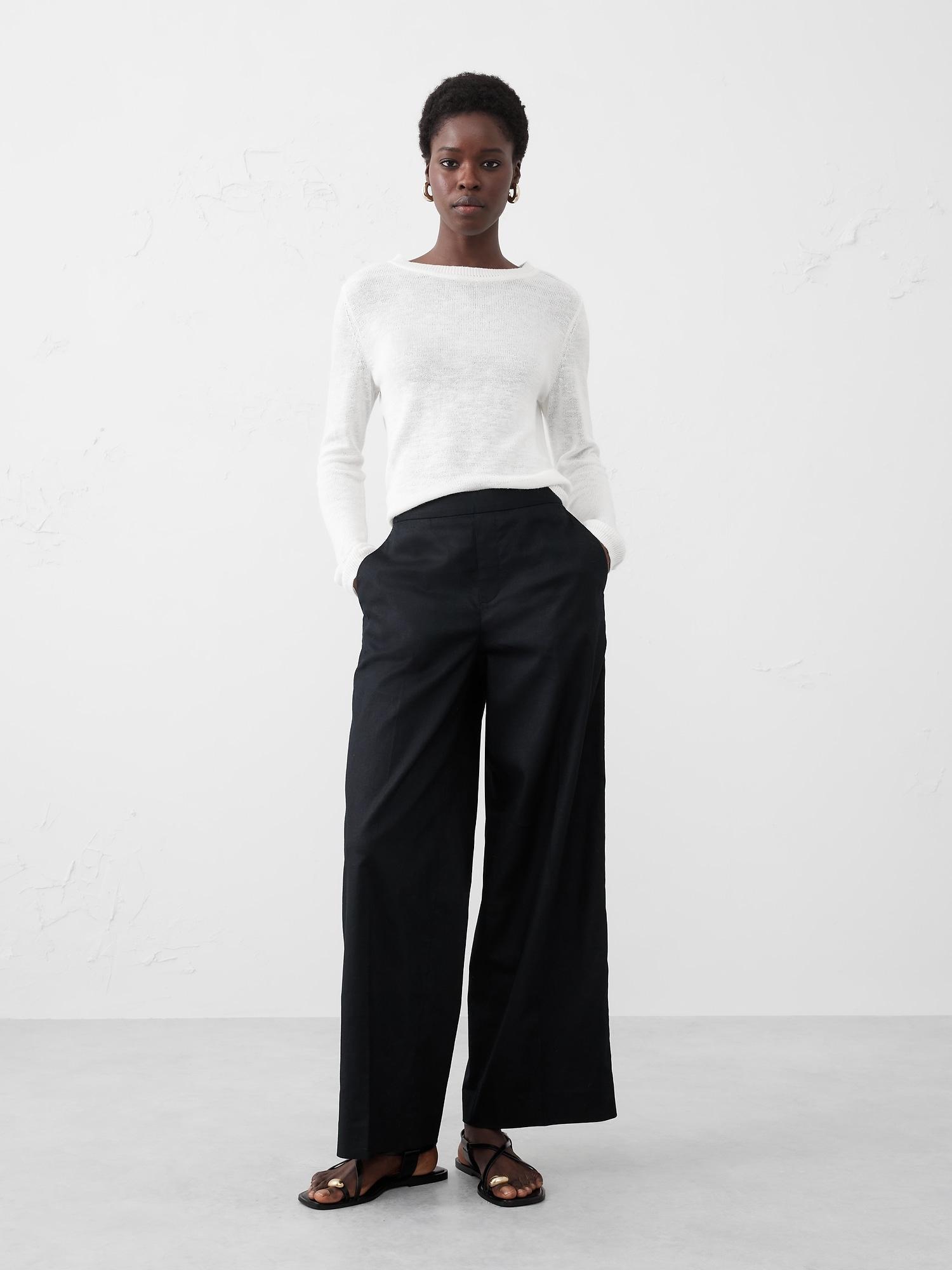 Hayden Wide-Leg Linen-Blend Pull-On Pant Product Image