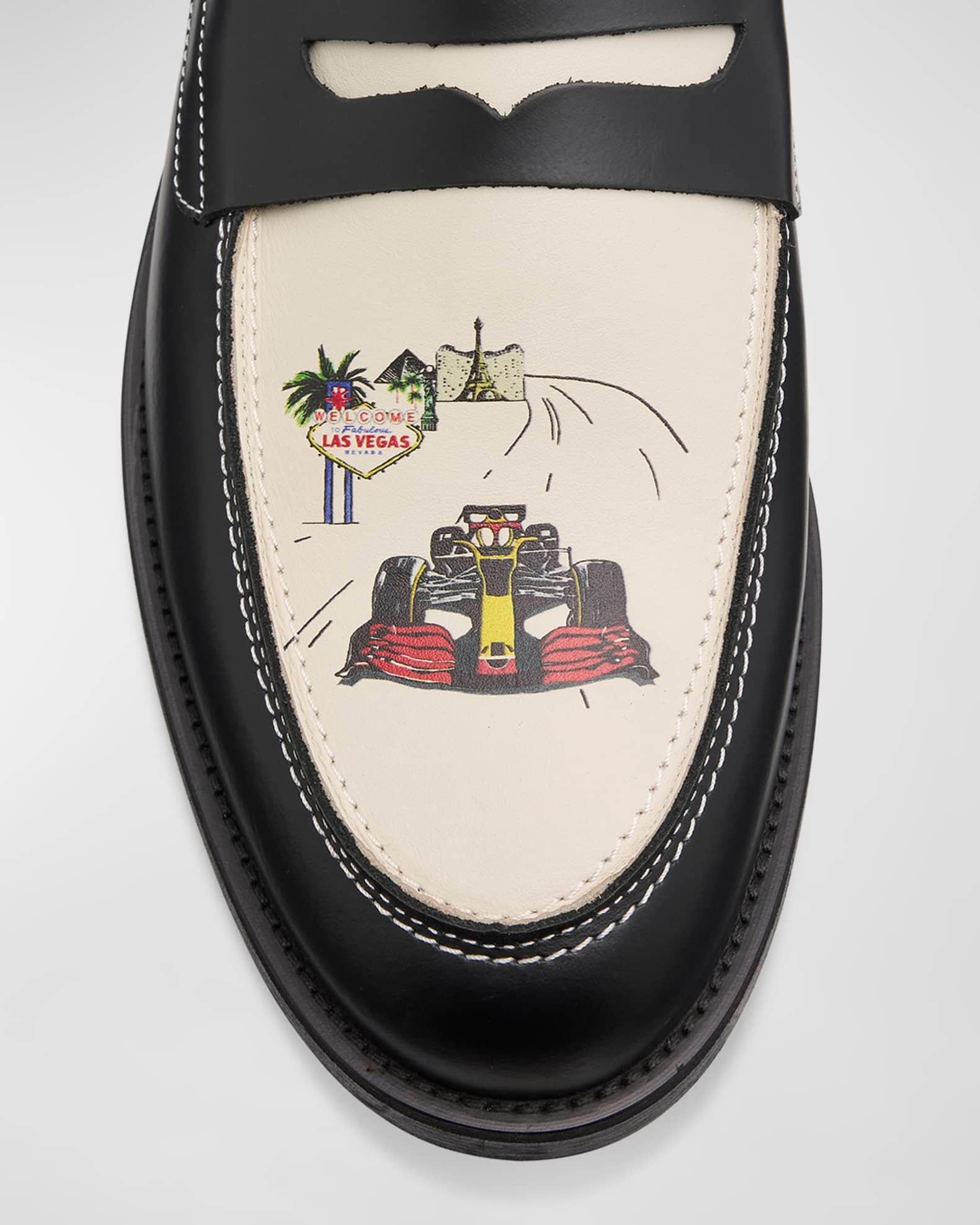 Men's Wilde Vegas Strip Leather Penny Loafers Product Image