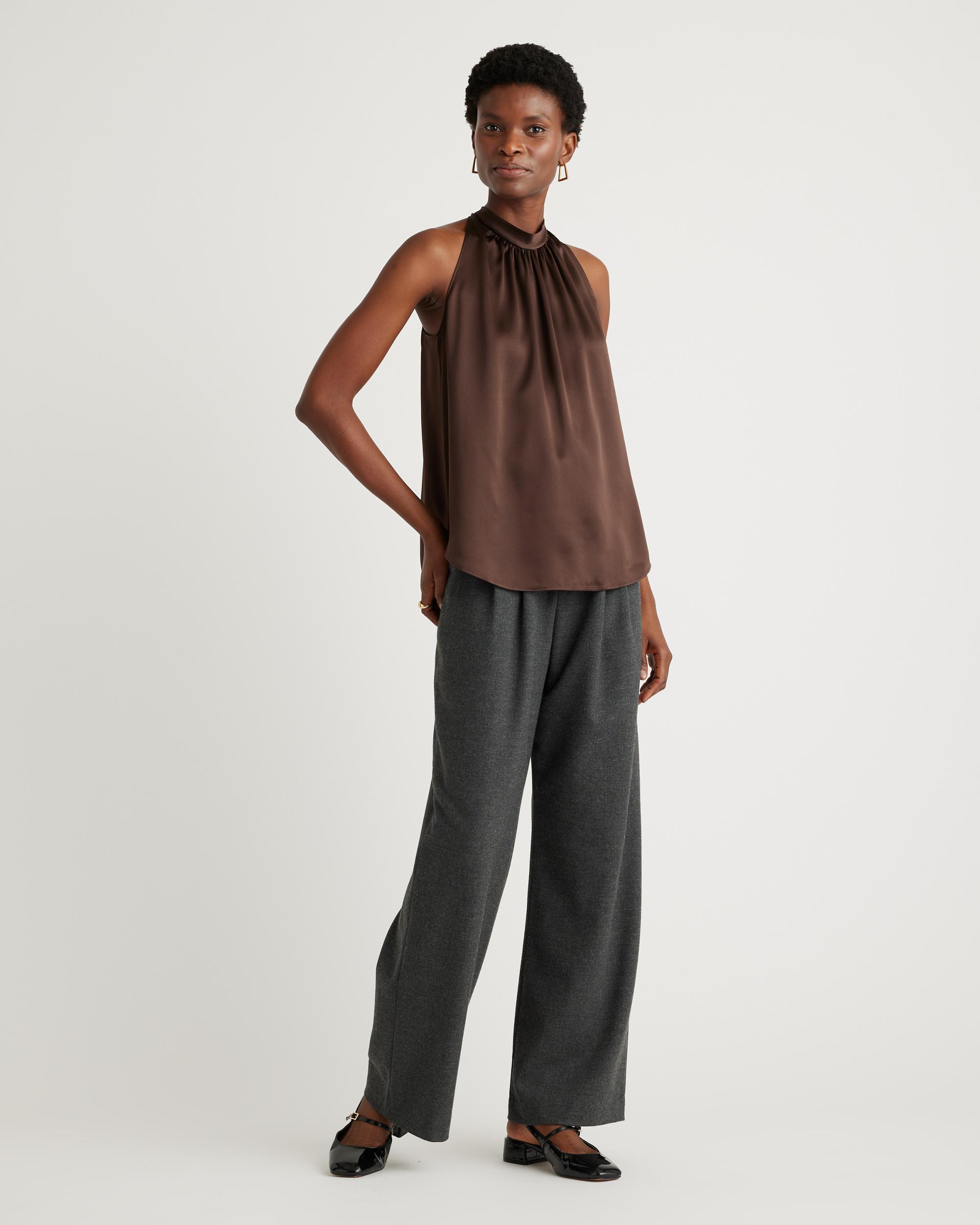 Quince | Women's Halter Top Size XS, Silk Product Image