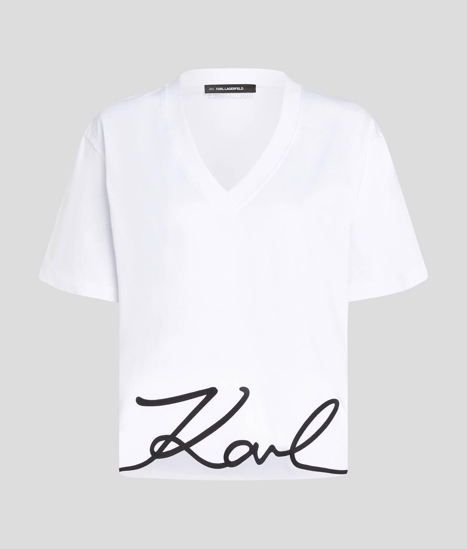KARL SIGNATURE V-NECK T-SHIRT Product Image