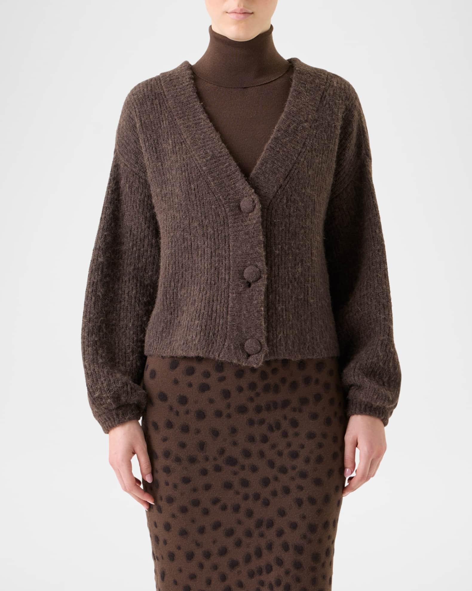 Alpaca Knit V-Neck Cardigan Product Image