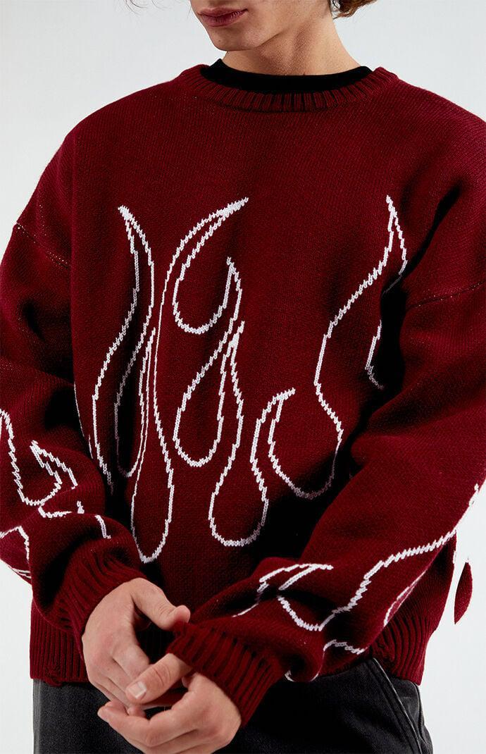 Mens Flame Cropped Sweater Product Image