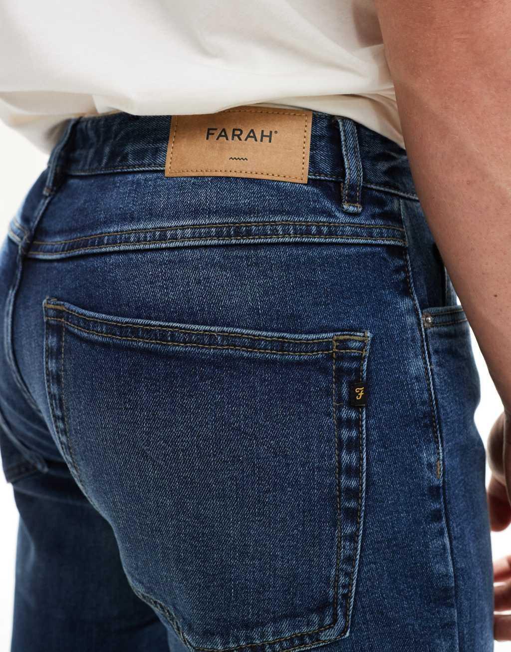 Farah Elm slim jeans in denim wash Product Image