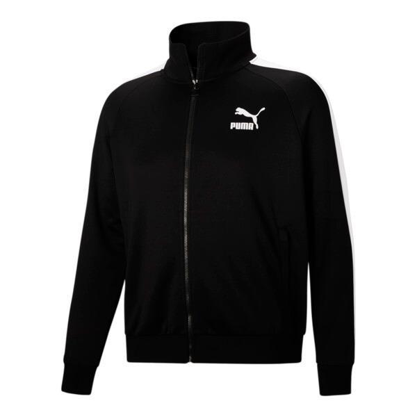 PUMA Iconic T7 Men's Track Jacket Big & Tall in Black/White Product Image