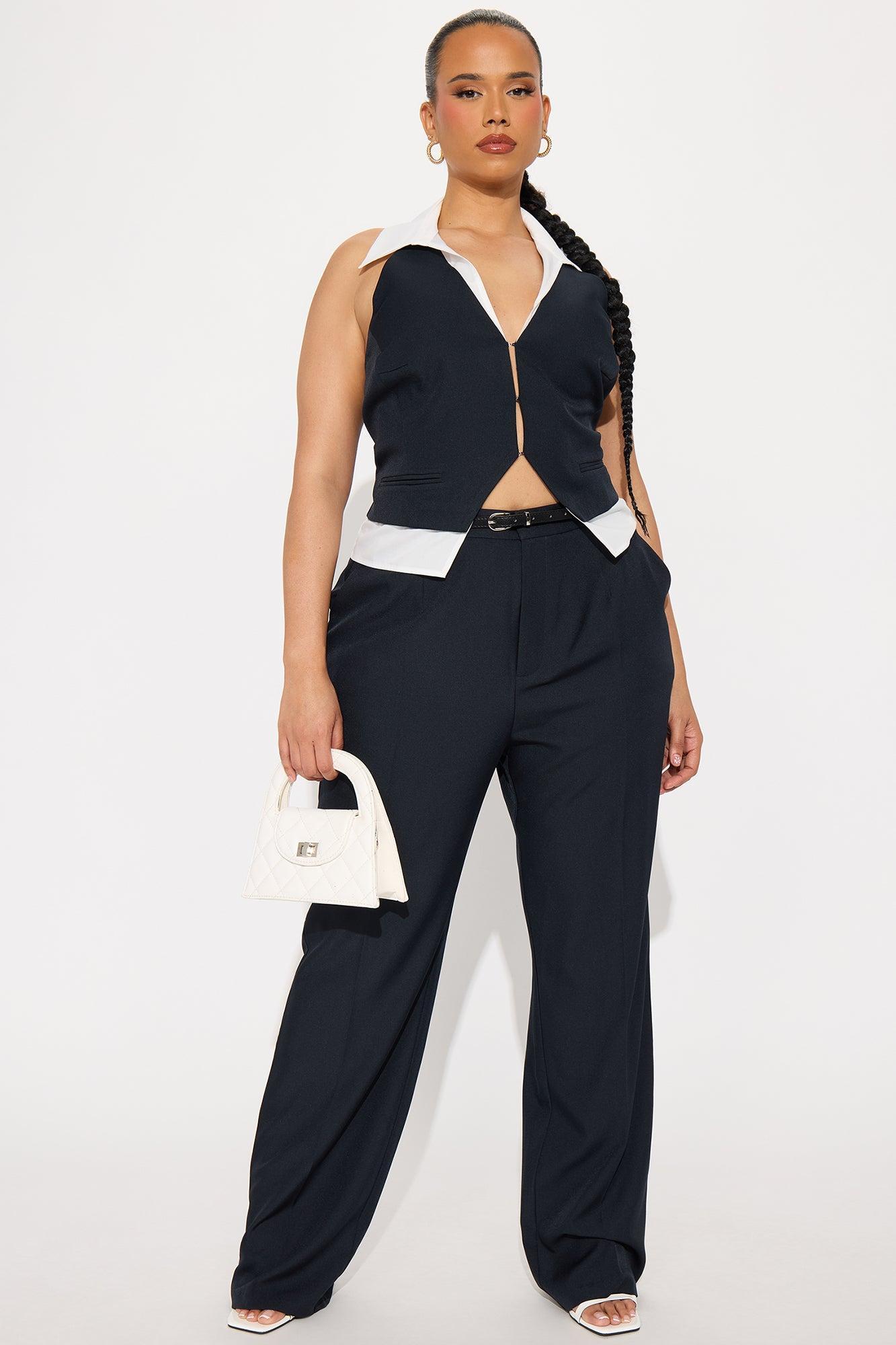 Yes Your Honor Vest Pant Set - Navy Product Image