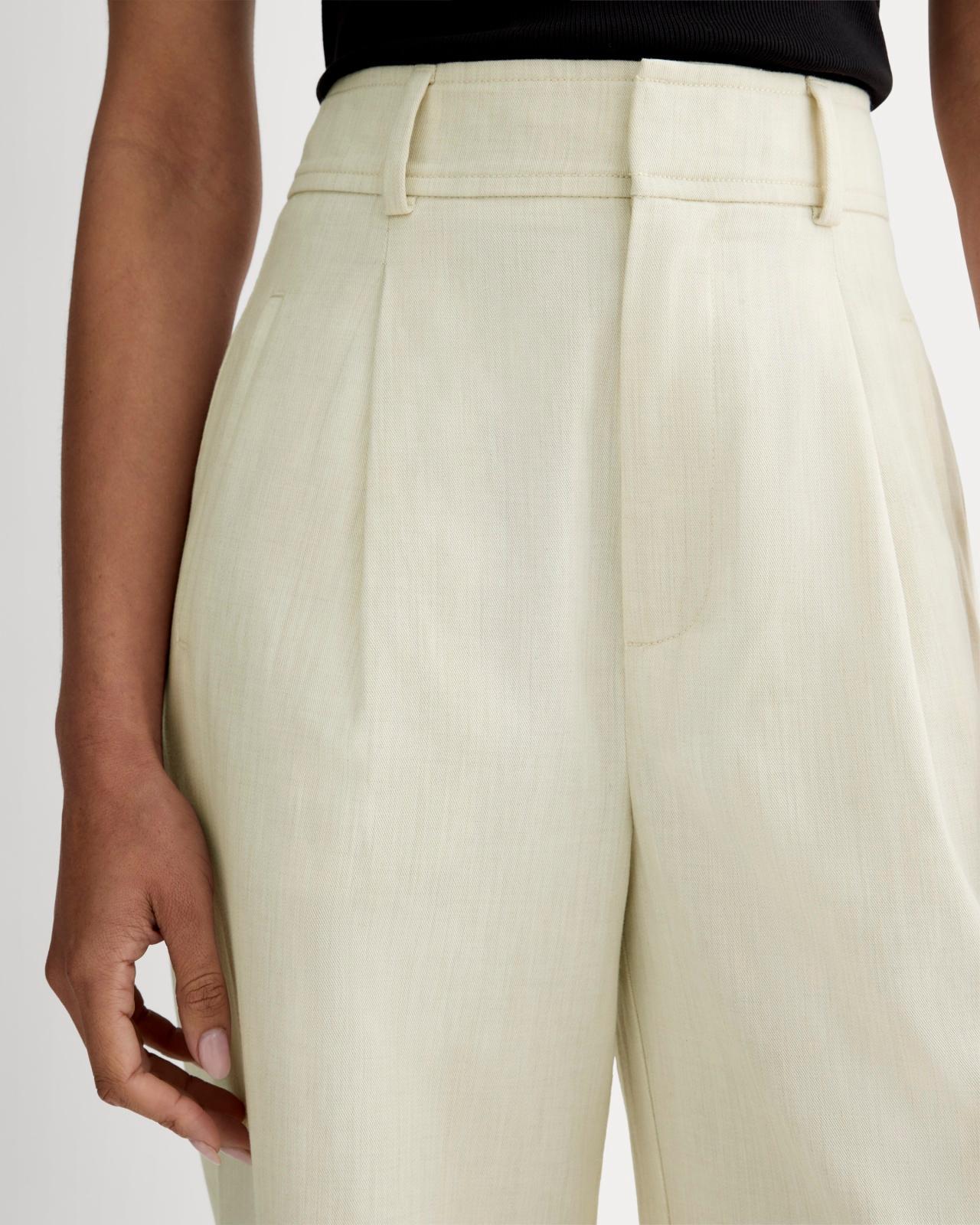 The Draper Pleated Pant in Buttersmooth Product Image