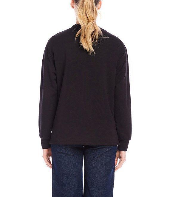Karen Kane Fleece V-Neck Long Sleeve Pullover Product Image