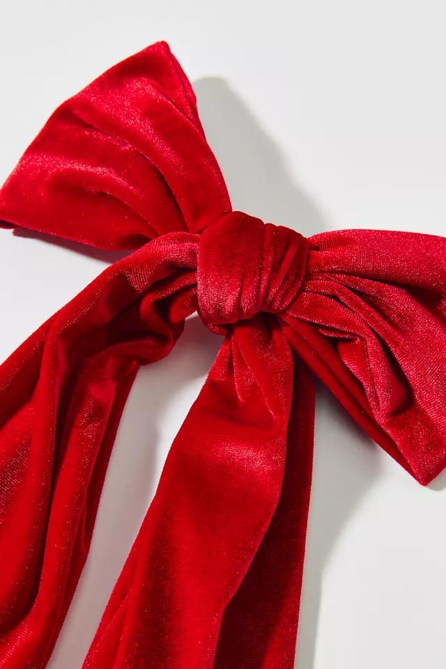Large Velvet Hair Bow Clip Womens at Urban Outfitters Product Image
