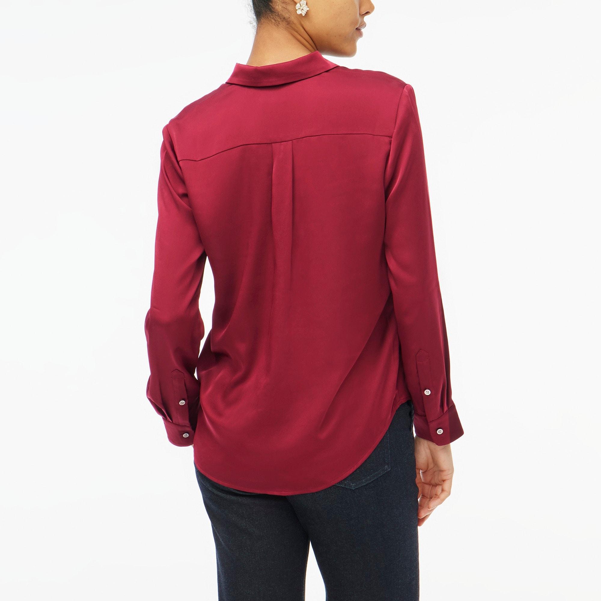 Drapey satin button-up top Product Image