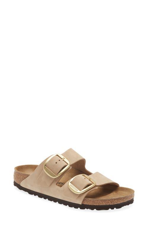 Birkenstock Womens Arizona Oiled Leather Big Buckle Detail Slide Sandals Product Image