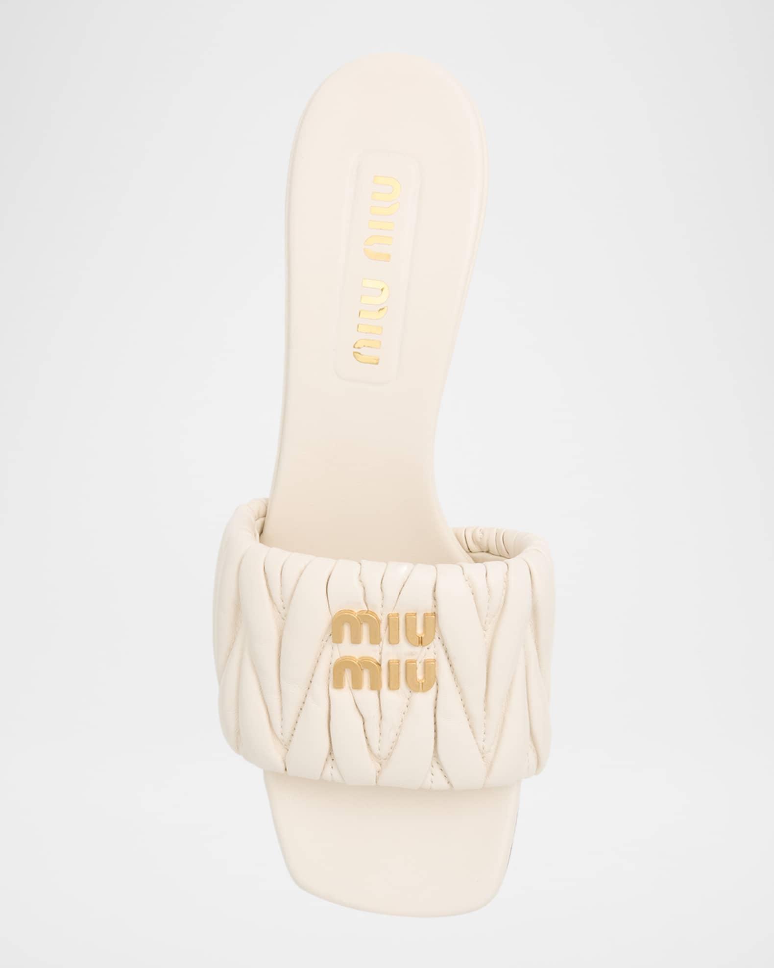 Quilted Leather Mule Sandals Product Image
