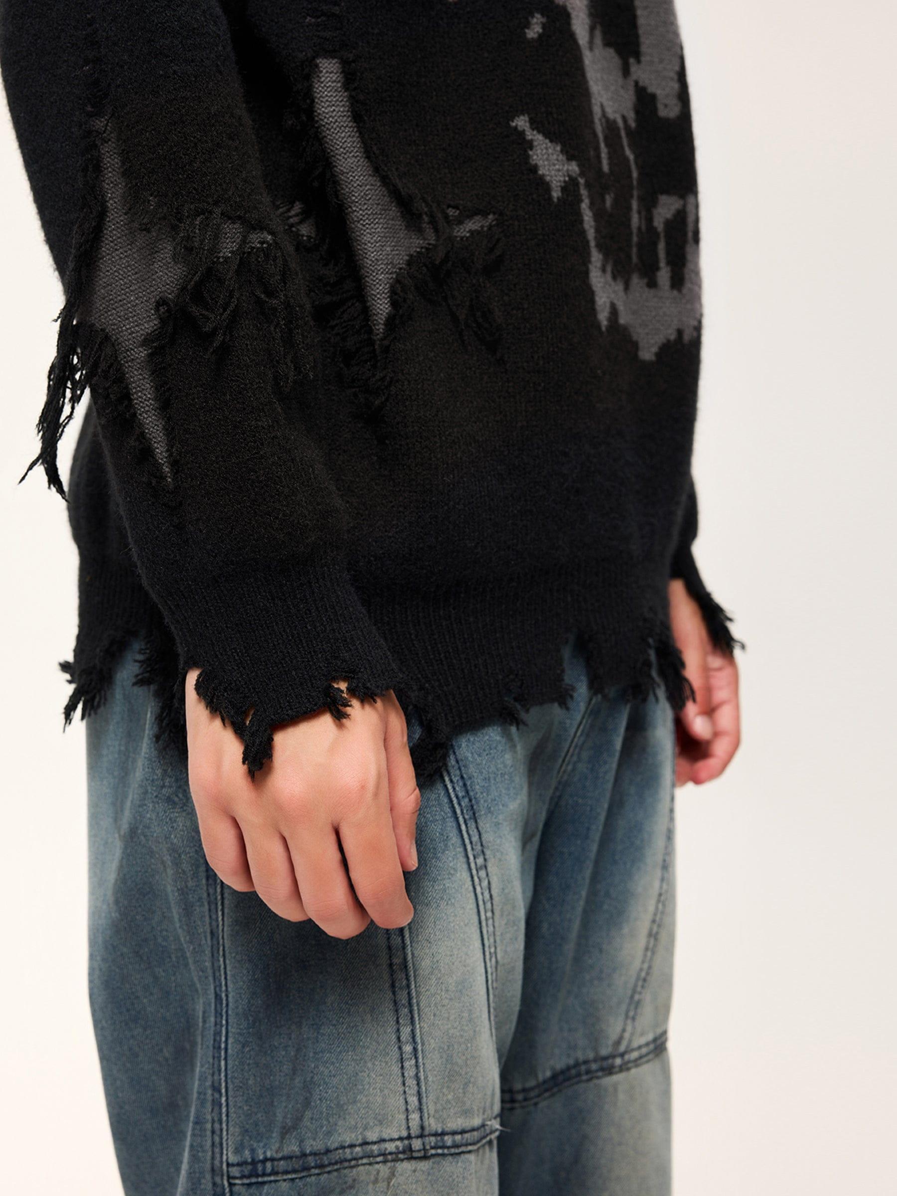 Aelfric Eden Distressed Skull Sweater Product Image