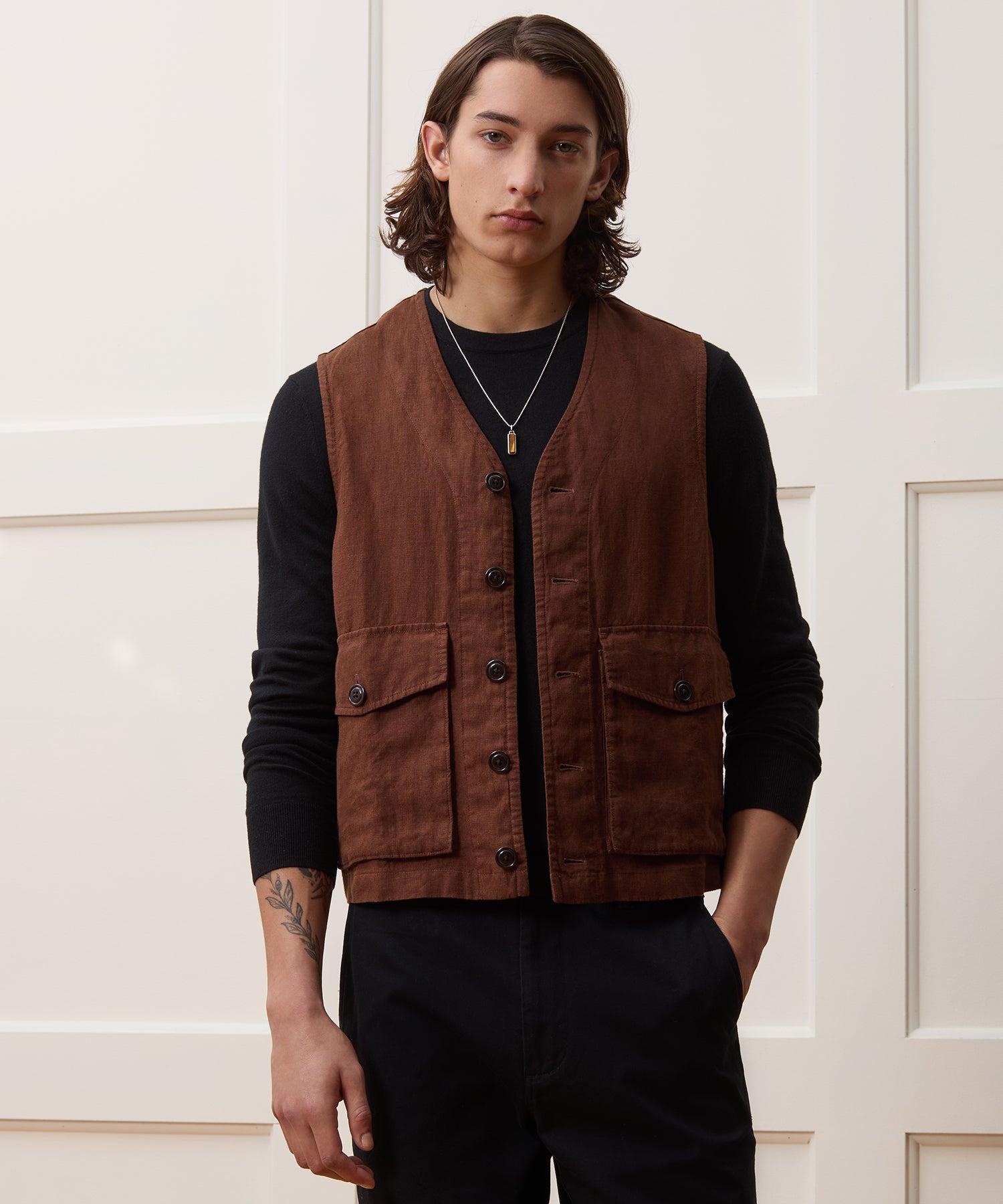 Linen Utility Vest Product Image
