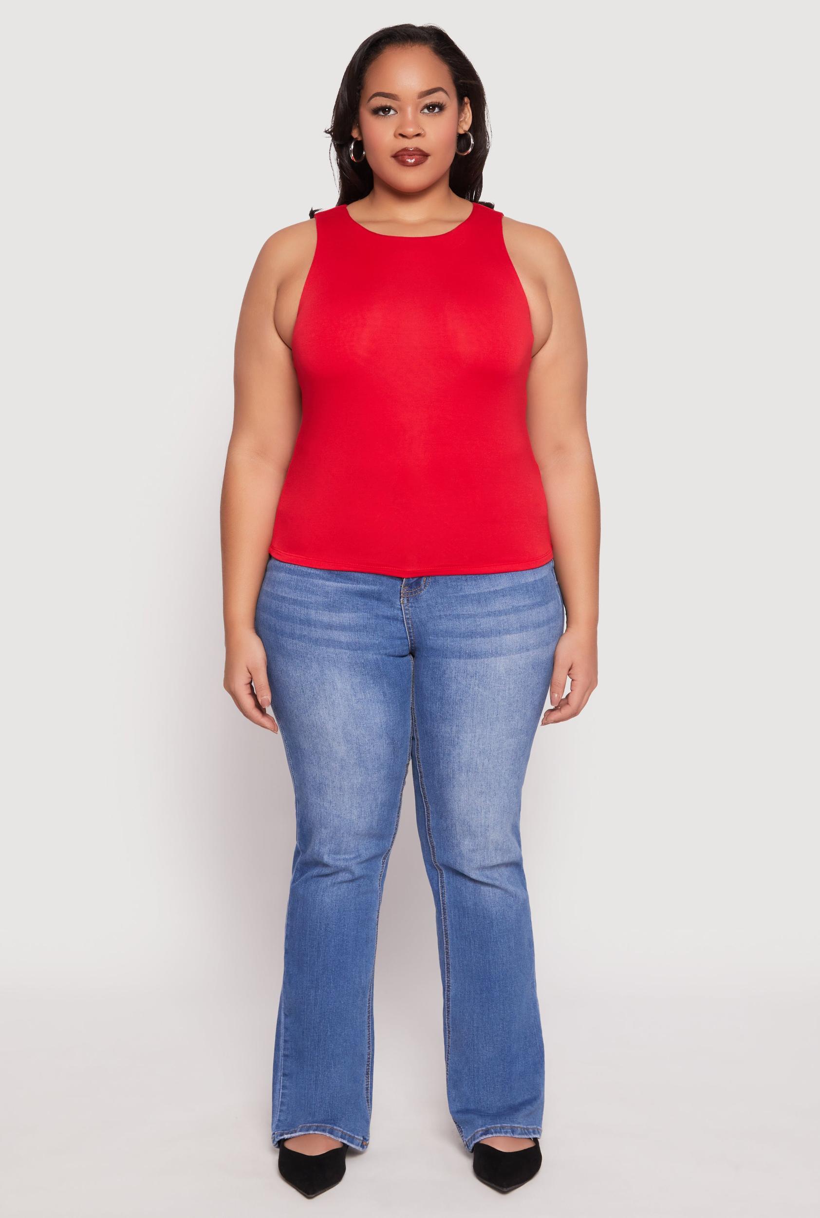 Womens Plus Size Double Layer Tank Top Product Image