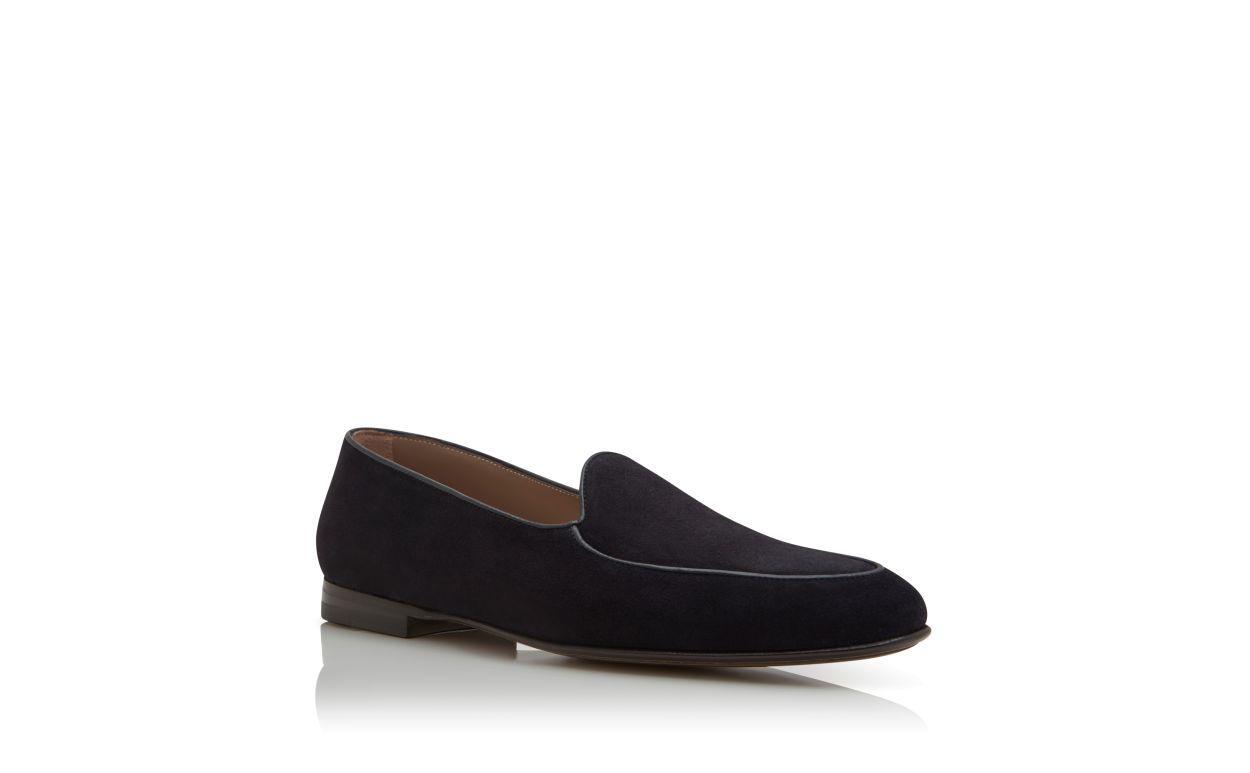 MODENA Navy Blue Suede Loafers  Product Image