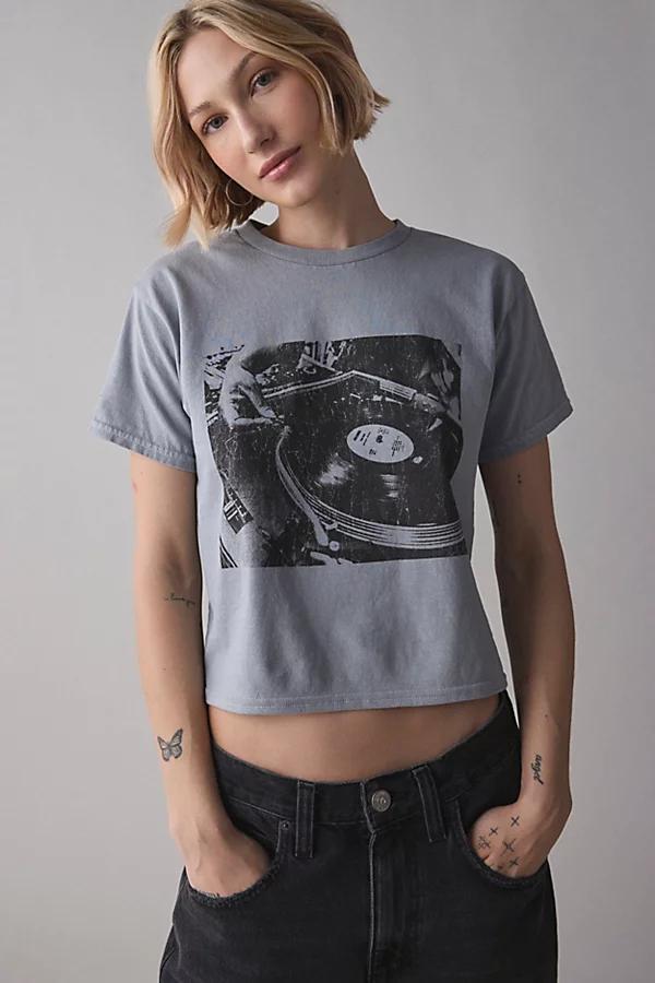 Vinyl Record Pop Art Graphic Slim Tee Womens at Urban Outfitters Product Image