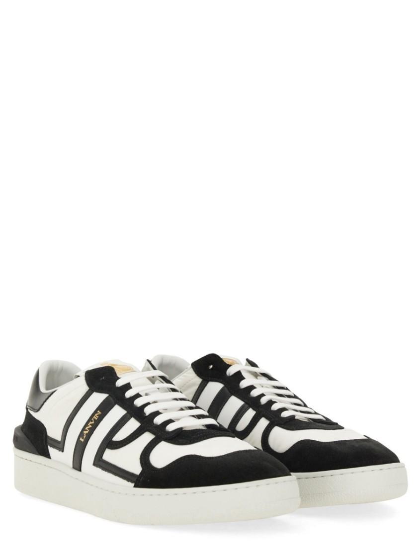 White & Black Clay Mesh Sneakers Product Image