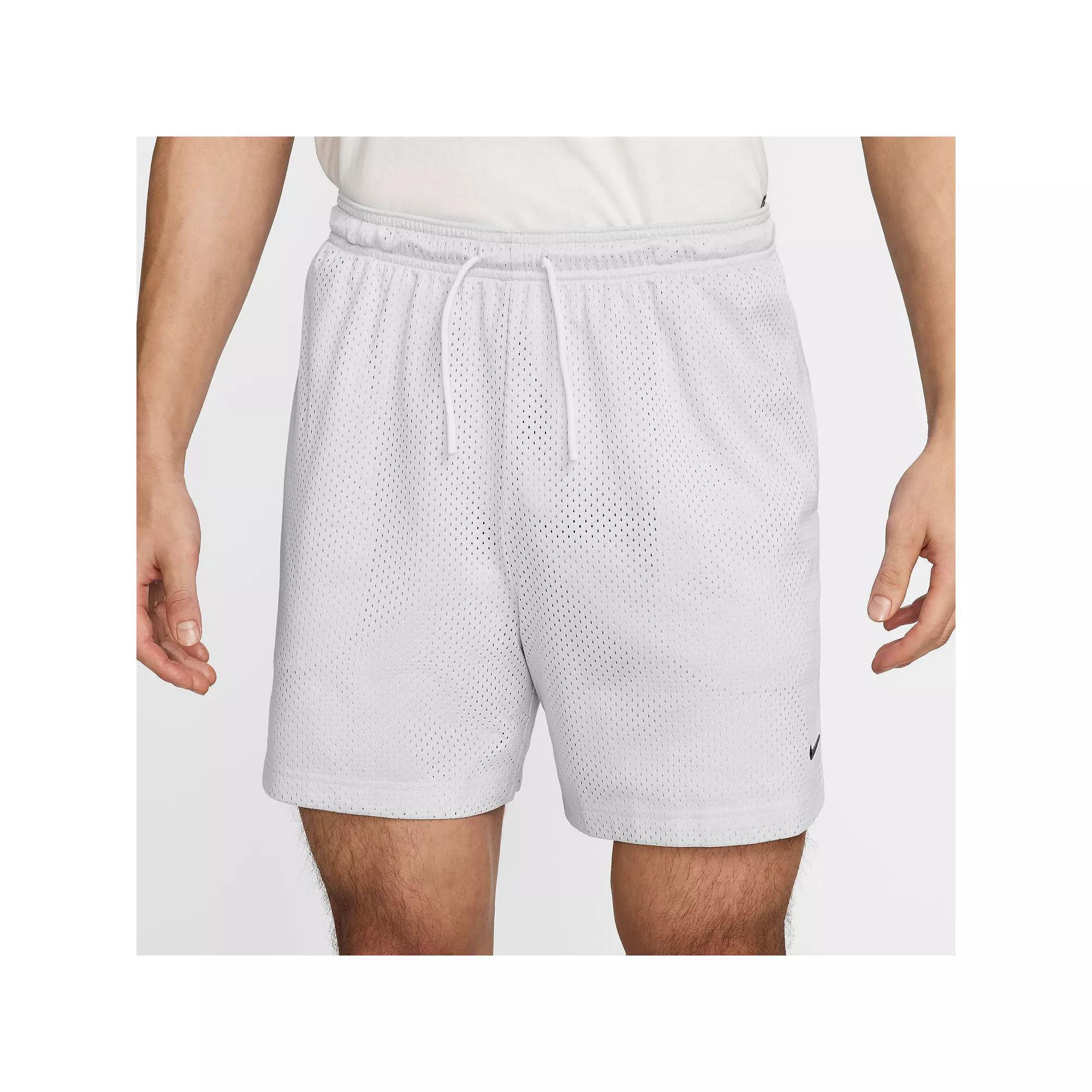 Men's Nike Dri-FIT 5" Mesh Basketball Shorts, Size: XXL, White Product Image