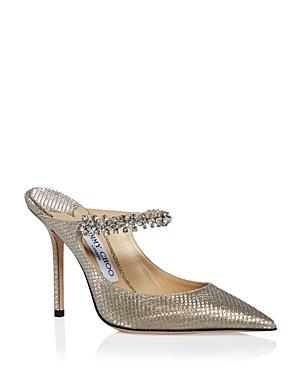 Bing Patent Jeweled Mules Product Image