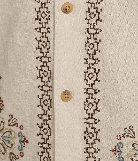 Rowm Embroidered Short Sleeve Woven Shirt Product Image