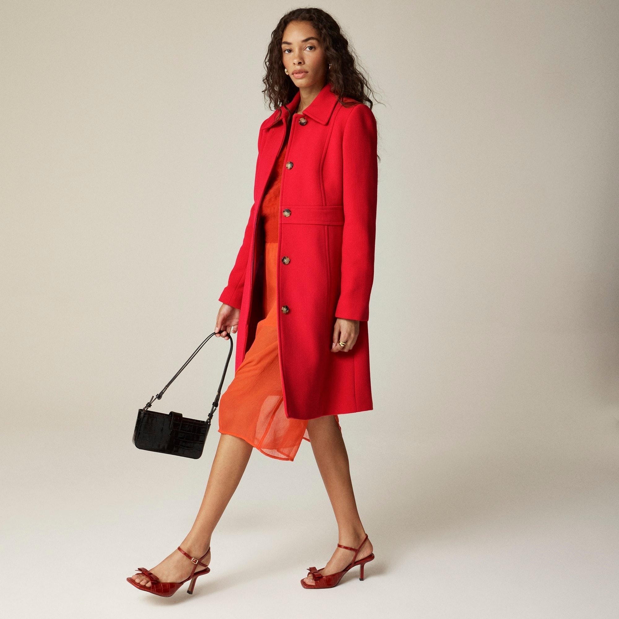 New lady day topcoat in Italian double-cloth wool blend Product Image