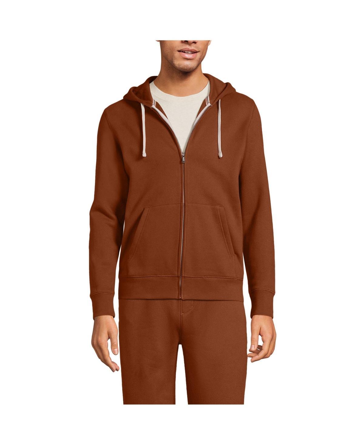 Men's Lands' End Serious Sweats Long Sleeve Full Zip Hoodie, Size: XL, Dark Grey Heather Product Image
