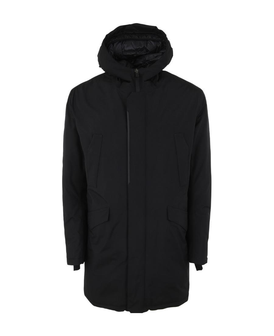 HERNO Zip-up Hooded Parka In Black Product Image