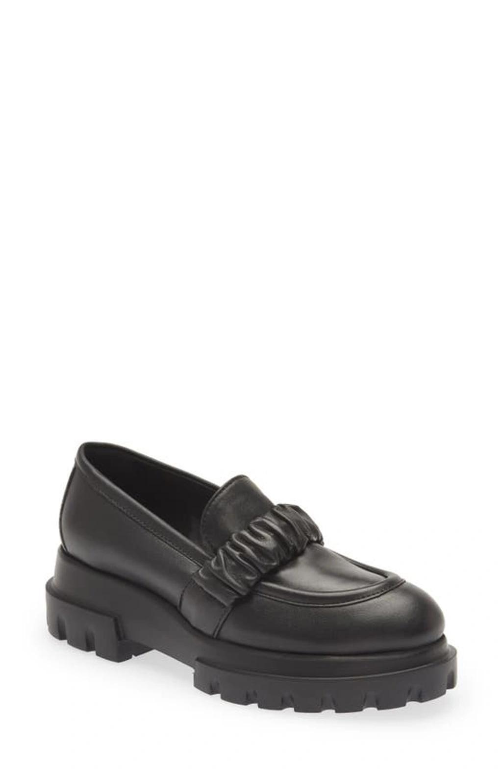 AGL ATTILIO GIUSTI LEOMBRUNI Celeste Chunky-sole Loafers In Black Product Image