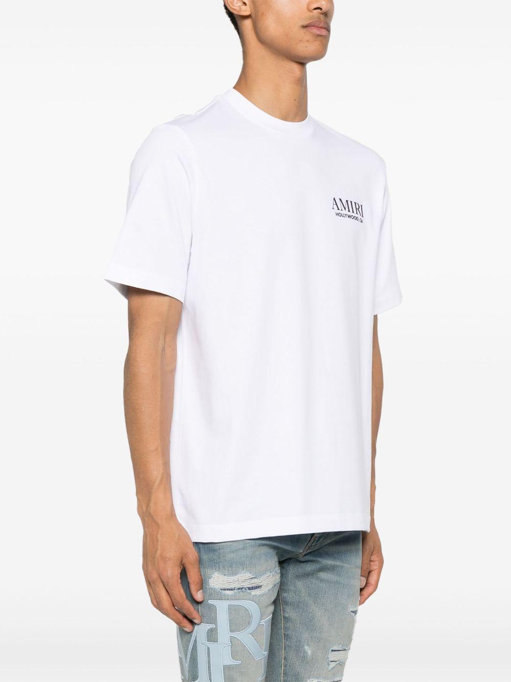 AMIRI Bones Stacked Cotton T-shirt In White Product Image