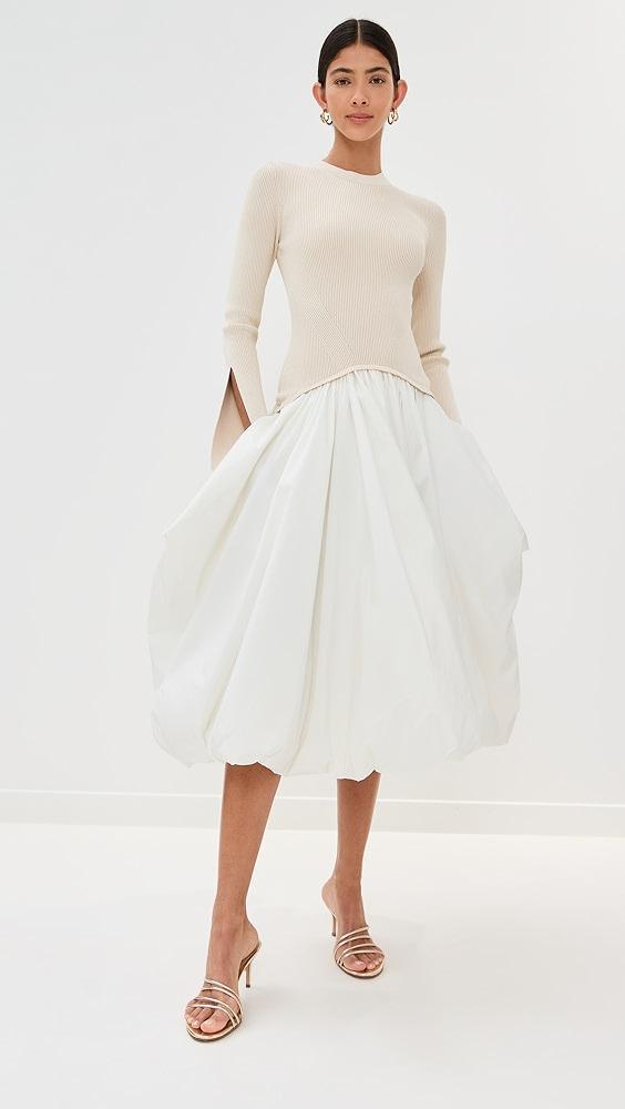 SIMKHAI Kenlie Mock Neck Midi Dress | Shopbop Product Image