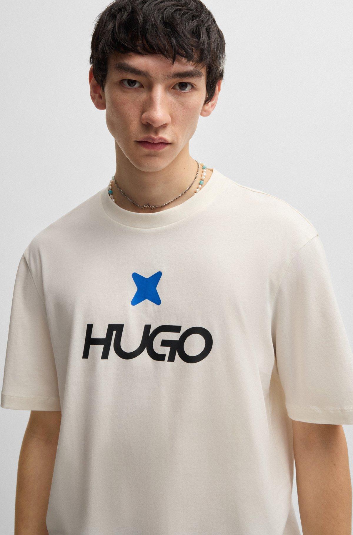 Cotton-jersey T-shirt with logo artwork Product Image